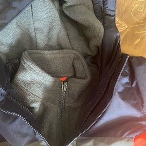 3 in 1 boy jacket size 3t. New with tag. Color gray and orange.